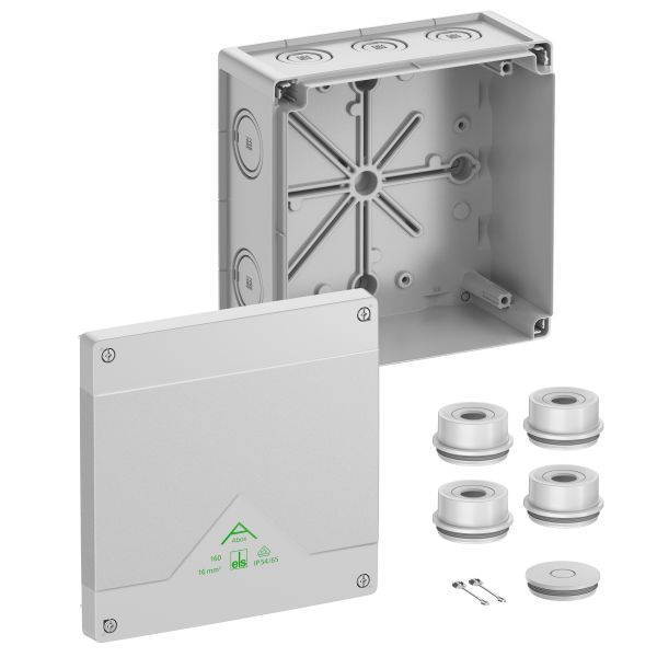 Spelsberg SPELSBERG Abzweigkasten 182x182mm Kunststoff grau Abox 160-L IP55 IK07 hfr