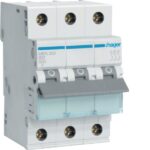 HAGER Leitungsschutzschalter AC B 32A 3p MBN332 415V 3TE 50Hz Zusatzeinr mögl