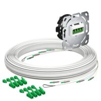 KAISER Teilnehmeranschluss 30m 4xLC-Q Unterputz 4250038 Kanaleinb Bodentank/UFmont weiß