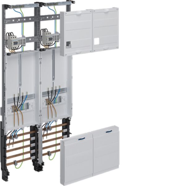 HAGER Komplettfeld 63A 2Z 3PBf mit Verdr ZK33X3T 1050x500mm SS_5p 300mm