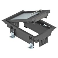 BETTERMANN Geräteeinsatz Kunststoff rechteck 1-fach GES2 DB 9011 schwarz mit Belagaussp 5mm