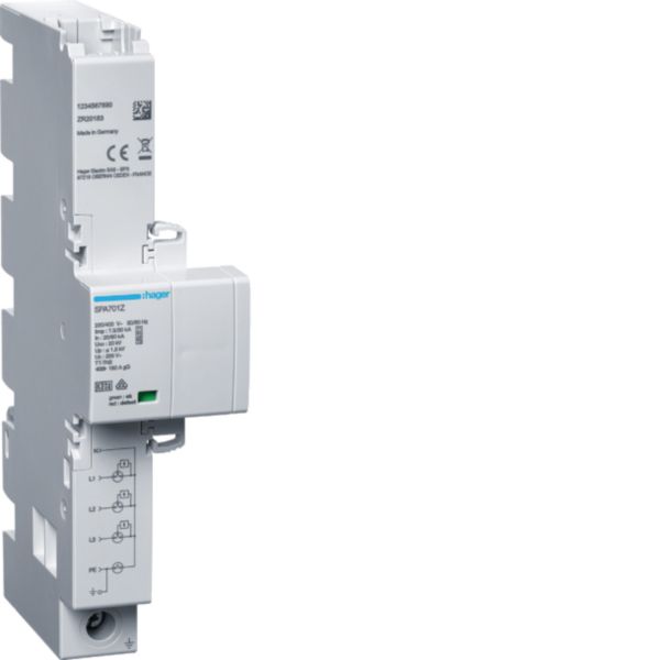 HAGER Kombi-Ableiter Sammelsch 4p 400VAC SPA701Z 1,5kV 1,5TE Sammelsch