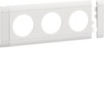 HAGER Geräteblende GEB-K 3-fach 80mm Kunststoff hfr GB080309016 ver-weiß Kanalsteckd_3f