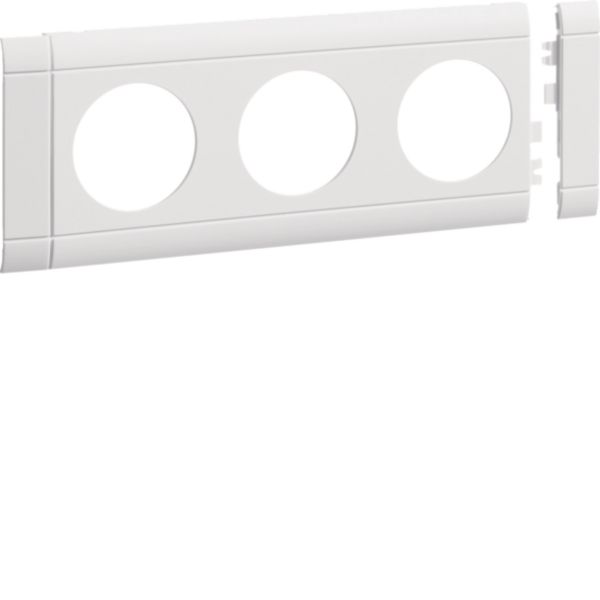 HAGER Geräteblende GEB-K 3-fach 80mm Kunststoff hfr GB080309016 ver-weiß Kanalsteckd_3f