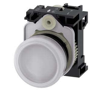 Siemens Siemens Dig Industr. Leuchtmelder 22mm, rund, weiß, Linse 3SU1106-6AA60-1AA0
