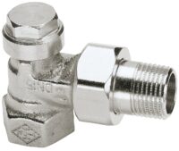 Verschraubung Regulux Eckform, DN 20, Rotguß vernickelt