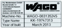 WAGO GmbH & Co. KG Etikett si 44x99mm 500Stck/Roll 210-804