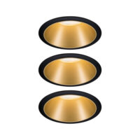 PAULMANN LED-Einbaustrahler 3x6,5W Konverter Cole Coin 934.04 3LEDs schwarz 2700K weiß schwarz