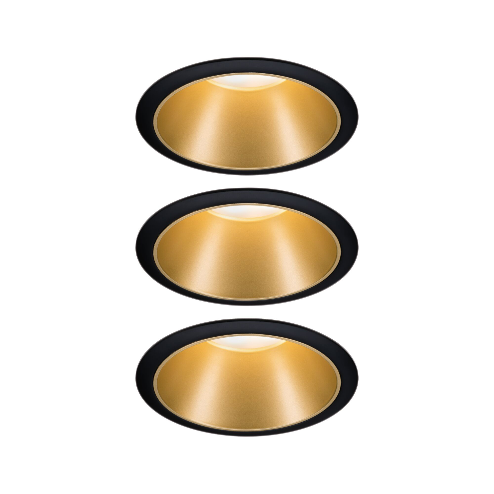 Paulmann PAULMANN LED-Einbaustrahler 3x6,5W Konverter Cole Coin 934.04 3LEDs schwarz 2700K weiß schwarz