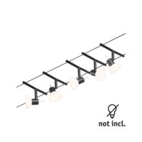 PAULMANN LED-Anbaustrahler 5x10W Konverter schwarz Sheela 944.50 5LEDs GU5,3 schwarz matt Aluminium