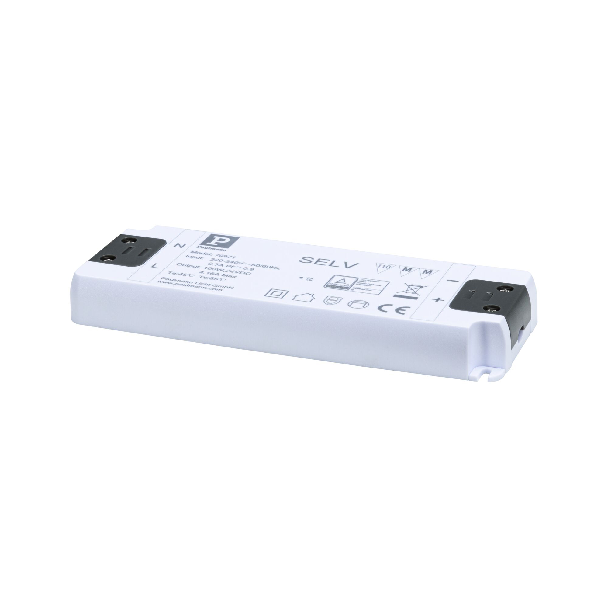 Paulmann PAULMANN LED-Trafo 100W 24V IP20 Kunststoff-Gehäuse 799.71 stat 160x58x18mm
