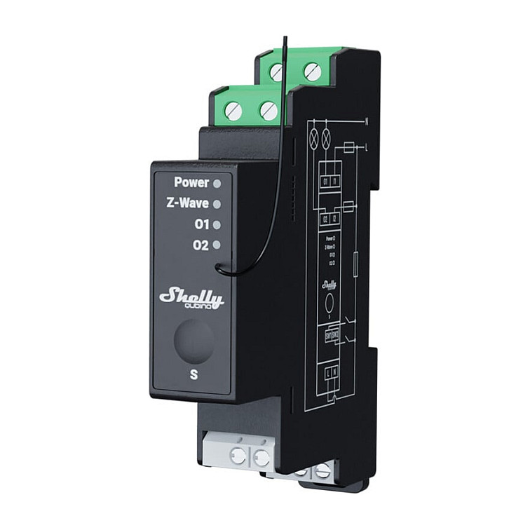 Shelly Shelly Relais "Wave Pro 2PM" max 25A Z-Wave DIN-Rail