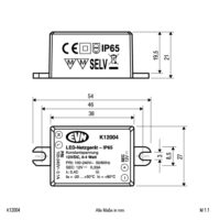 EVN Lichttechnik LED-Netzgerät 12VDC 0,1-4W IP65 K 12004