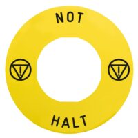 Schneider Electric Not-Halt-Schild D=60, gelb ZBY9230T