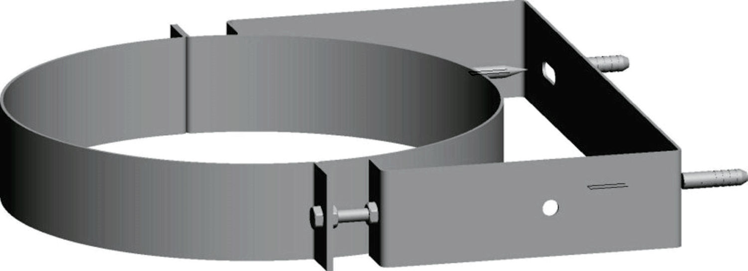 Wandhalterung DN125 verstellbar aus Edelstahl