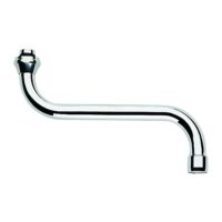 S-Auslauf 13084 Ausladung 200mm für Küchen-Wandbatterien DN15 chrom