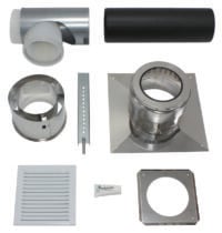 Basis-Anschluss-Set DN 160 PP an Abgas DN 160 PP Schacht