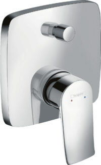 HANSGROHE Wannenmischer Unterputz Metris Fertigset eckig chrom