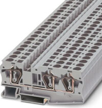 Phoenix Contact Dreileiterklemme Zugfeder, grau ST 6-TWIN