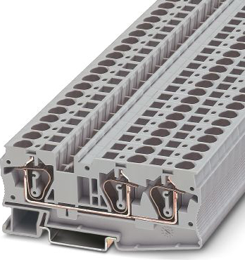 Phoenix Contact Dreileiterklemme Zugfeder, grau ST 6-TWIN