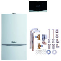 VAILLANT Paket 6.219/2 atmoTEC exclusive VC 104/4-7A LL, sensoHOME 380/2, Zubehör