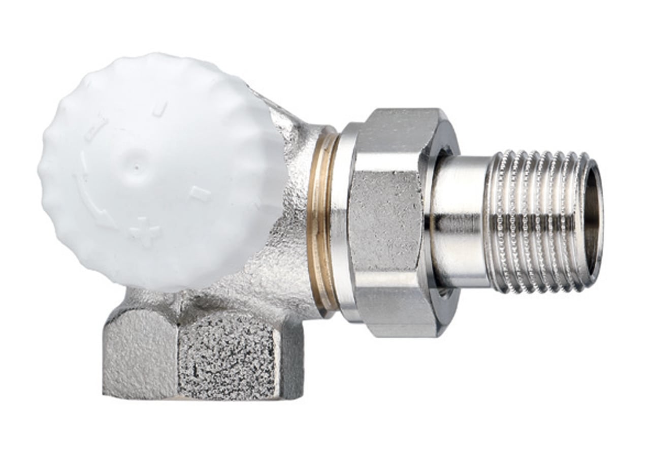 Thermostat-Ventilunterteil V-exact II, Winkeleck/links, DN 15