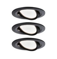 PAULMANN LED-Einbaustrahler 3x6,5W Konverter 944.71 3LEDs schwarz 2700K weiß 460lm schwarz matt