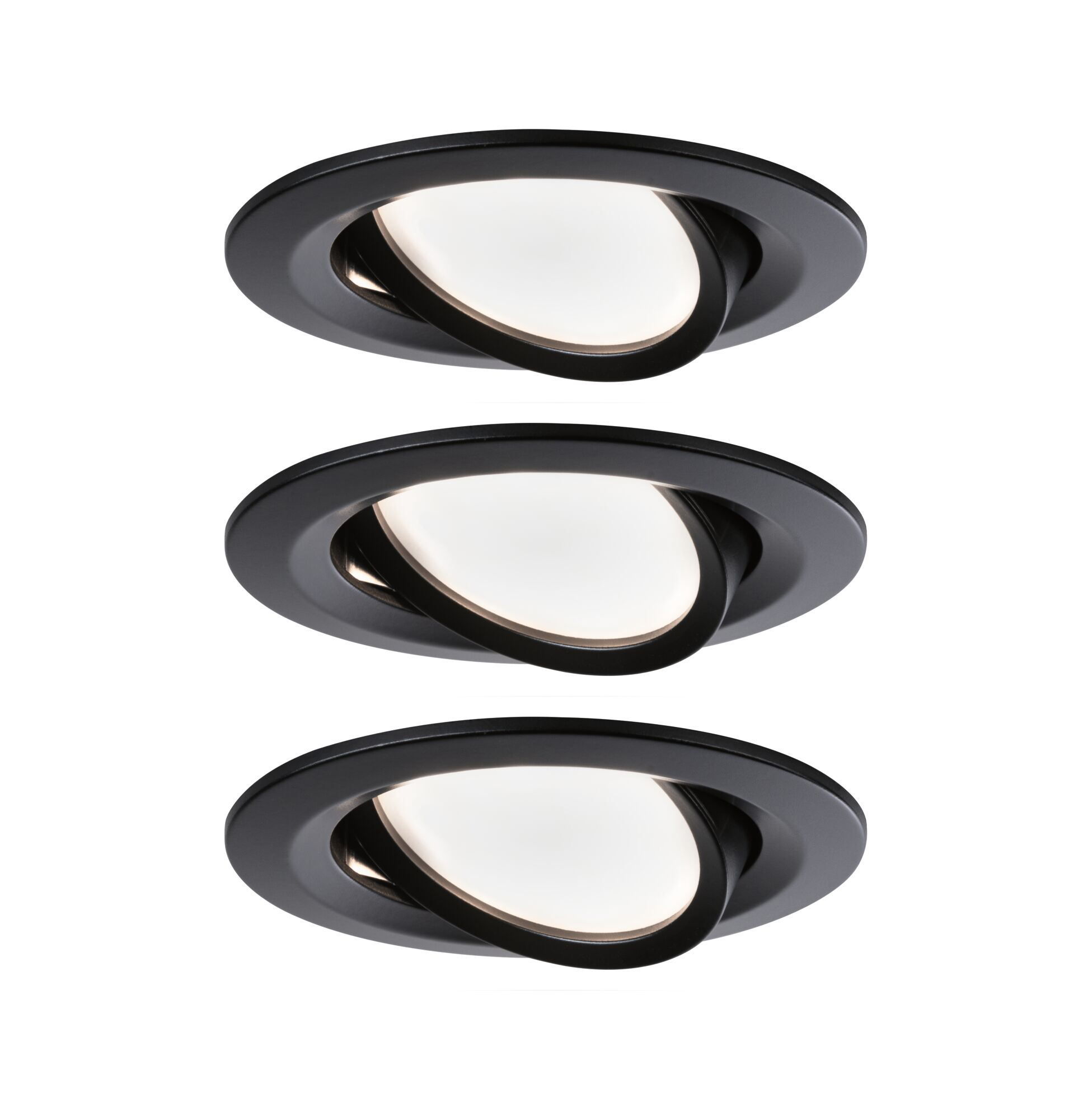 Paulmann PAULMANN LED-Einbaustrahler 3x6,5W Konverter 944.71 3LEDs schwarz 2700K weiß 460lm schwarz matt