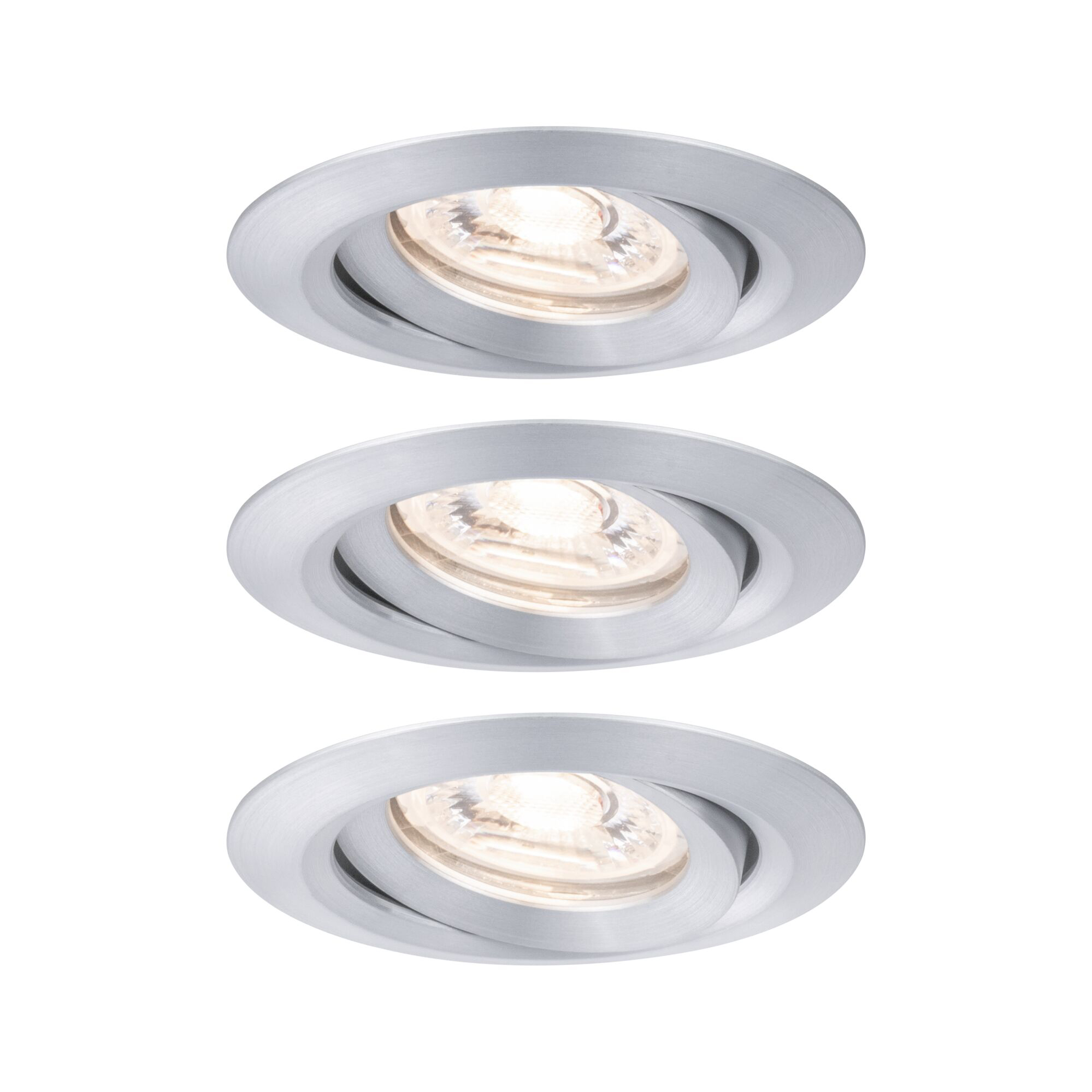 Paulmann PAULMANN LED-Einbaustrahler 3x4W Konverter weiß Nova 942.97 3LEDs alu 2700K 310lm alu