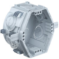 KAISER Gerätedose Unterputz Ø60x46mm Kunststoff IP2X 1055-06 achteckig Dichtmembran