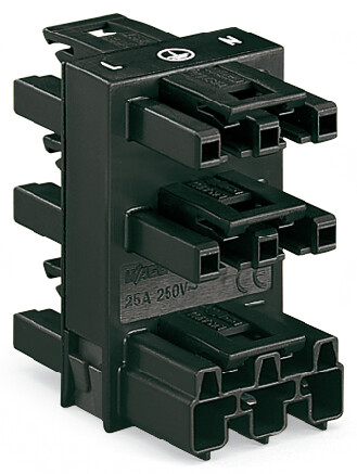 WAGO GmbH &amp; Co. KG Verteiler 250V 25A 3p. schwarz 770-608