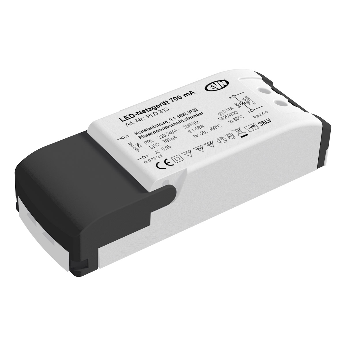 EVN Lichttechnik LED Netzgerät 700mA 9,1-18W PLD 318
