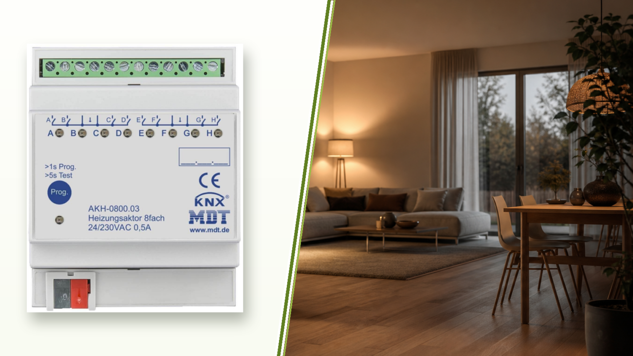 MDT Heizungsaktor AKH-0800.03 Anleitung: Stellantriebe anschließen & parametrieren