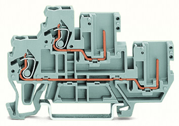WAGO GmbH &amp; Co. KG Doppelstock-Basisklemme 1-Leiter/1-Pin 870-101