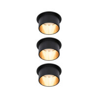 PAULMANN LED-Einbaustrahler 18W Konverter schwarz Gil Coin 933.79 3LEDs 2700K weiß 470lm schwarz
