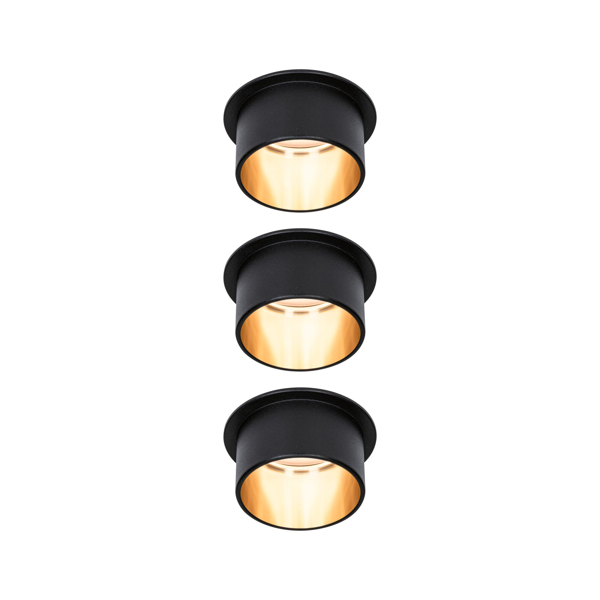 Paulmann PAULMANN LED-Einbaustrahler 18W Konverter schwarz Gil Coin 933.79 3LEDs 2700K weiß 470lm schwarz