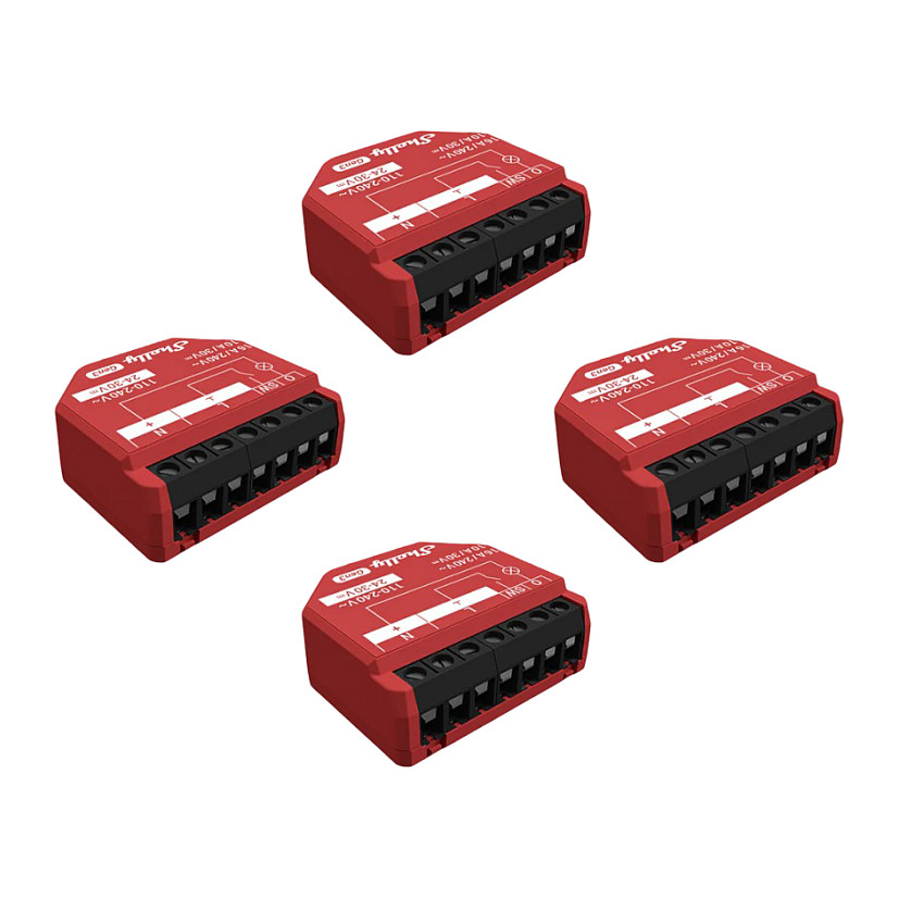 Shelly Shelly Relais "1PM Gen3 4er Pack" max 16A 1 Kanal WLAN BT