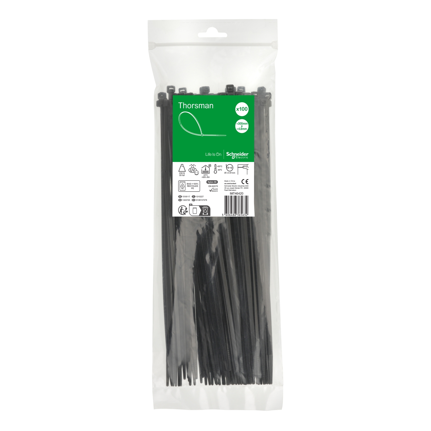 Schneider Schneider Electric Kabelbinder Thorsman 300x4,8mm VPE=100Stk IMT46420