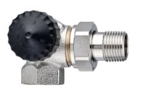 Thermostat-Ventilunterteil mit ger. Widerstand, Winkeleck/li., DN15