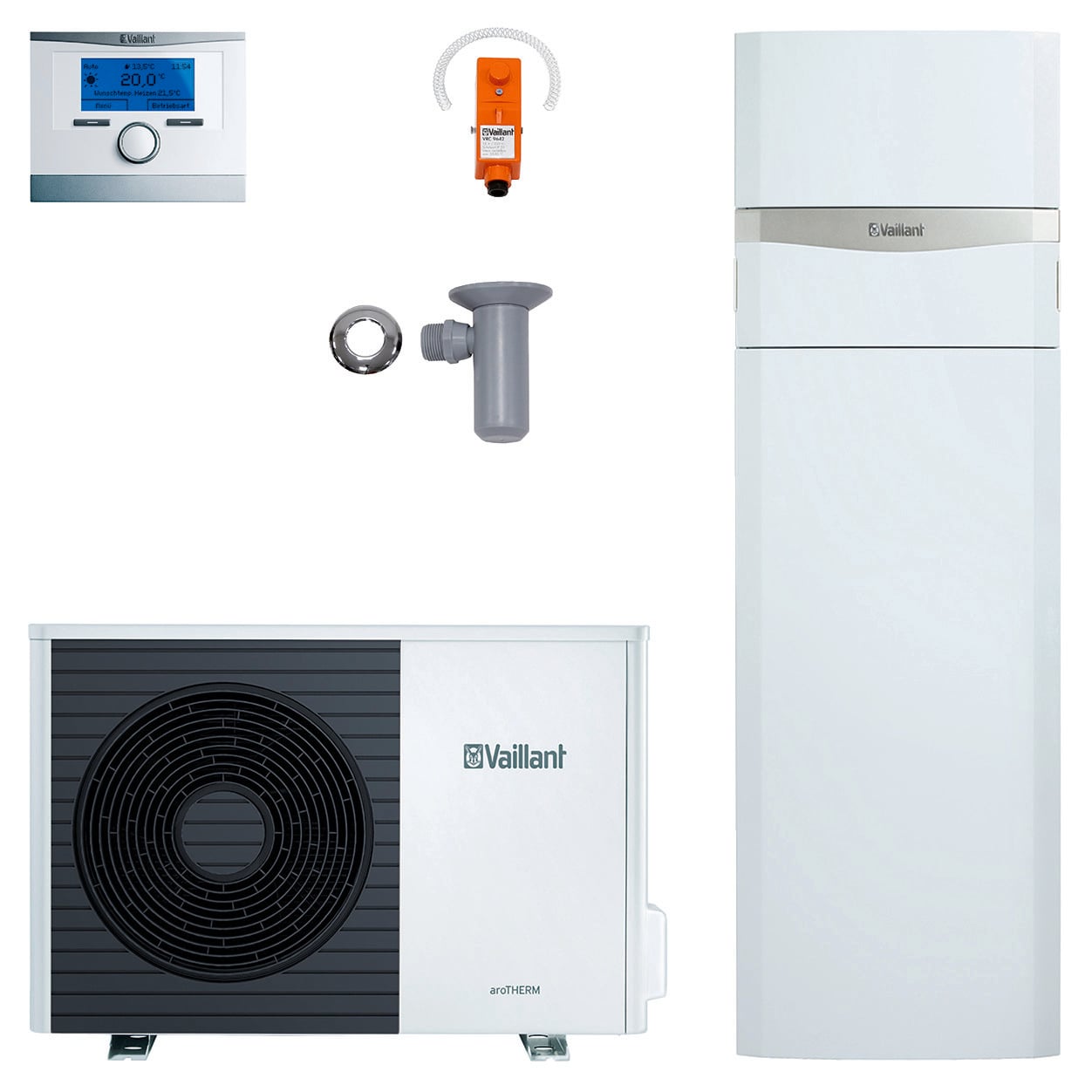 Vaillant VAILLANT Paket 4.125/2 aroTHERM Split VWL 125/5 AS S2 mit uniTOWER und Zubehör