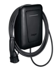 HAGER Wallbox 3ph 22kVA L6,5m 1-fach IP55 witty plus XVL122C 22kW/Ladep Wandmont