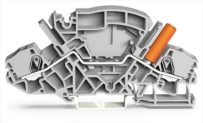 WAGO GmbH &amp; Co. KG 2-Leiter-Durchgangsklemme 4mm, grau 2007-8801