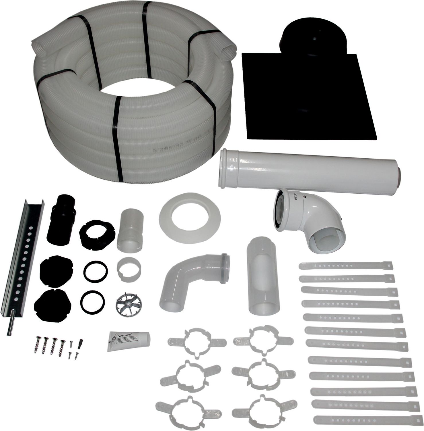WOLF Anschluss-Set DN60/100 - C93x DN60 flexibel im Schacht, Abdeckung PP
