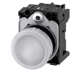 Siemens Siemens Dig Industr. Leuchtmelder weiß, Linse, glatt 3SU1156-6AA60-1AA0