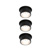 PAULMANN LED-Einbaustrahler 18W Konverter schwarz Gil Coin 933.83 3LEDs 2700K weiß 470lm schwarz