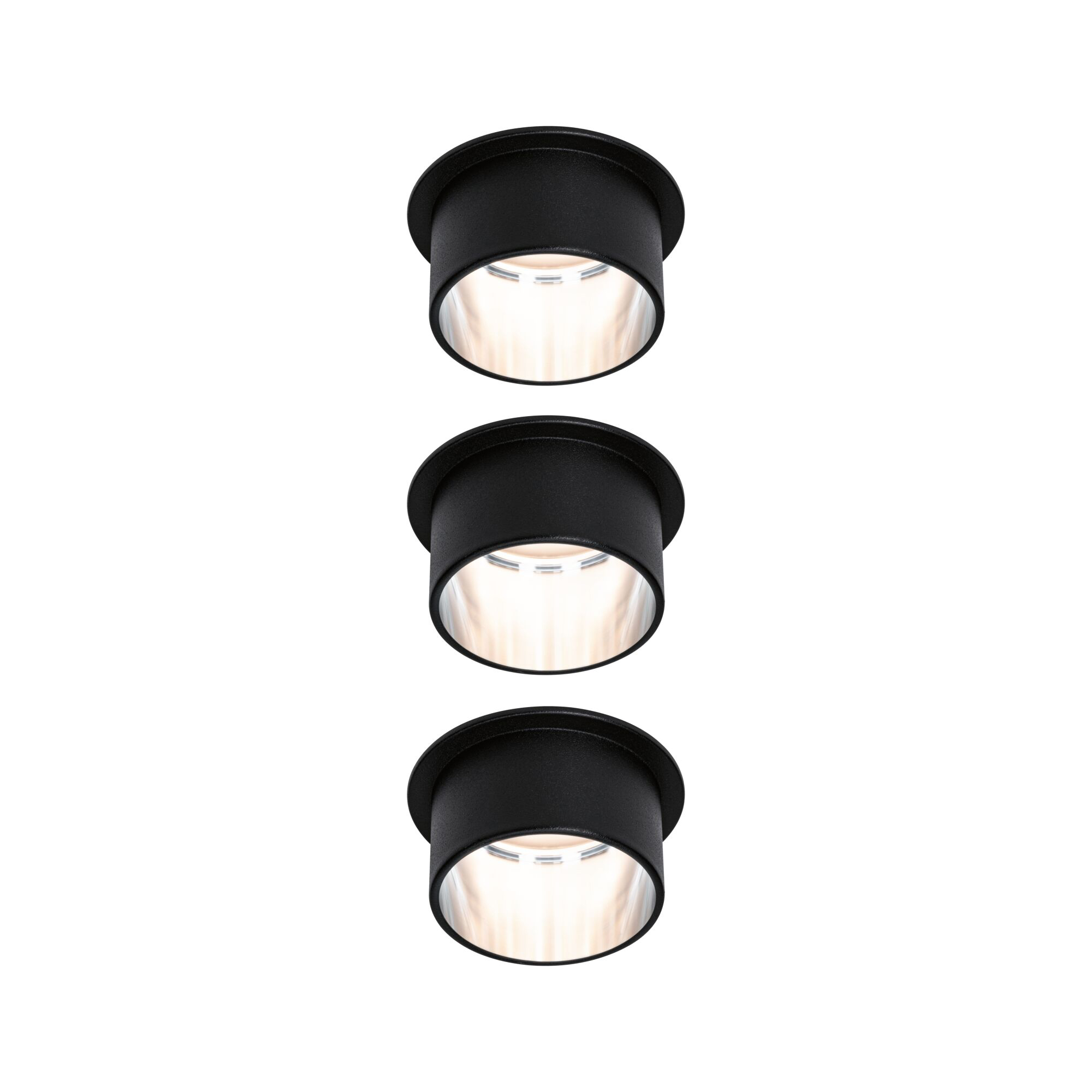 Paulmann PAULMANN LED-Einbaustrahler 18W Konverter schwarz Gil Coin 933.83 3LEDs 2700K weiß 470lm schwarz
