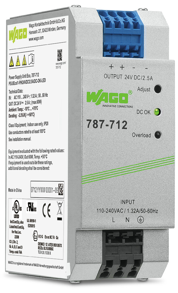 WAGO GmbH &amp; Co. KG Stromversorgung 24VDC 2,5A 787-712