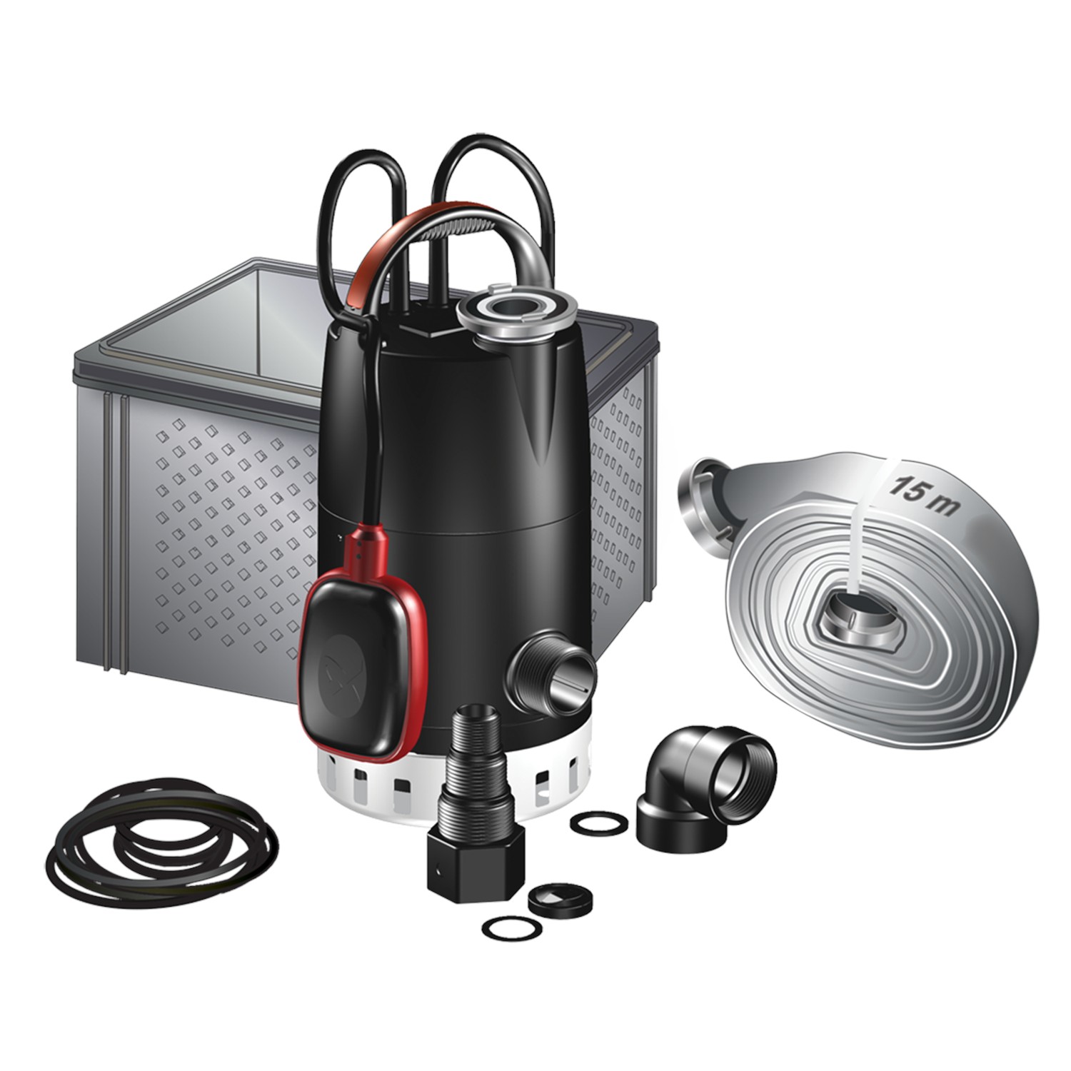 MULTIBOX Hochwasser-Gesamtpaket MULTIBOX CC7-A1 1x230V 0,38kW 10m Kabel
