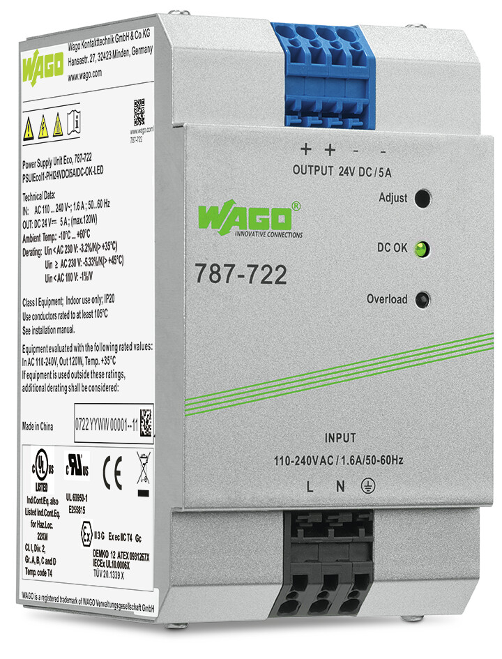 WAGO GmbH &amp; Co. KG Stromversorgung 24VDC 5A 787-722