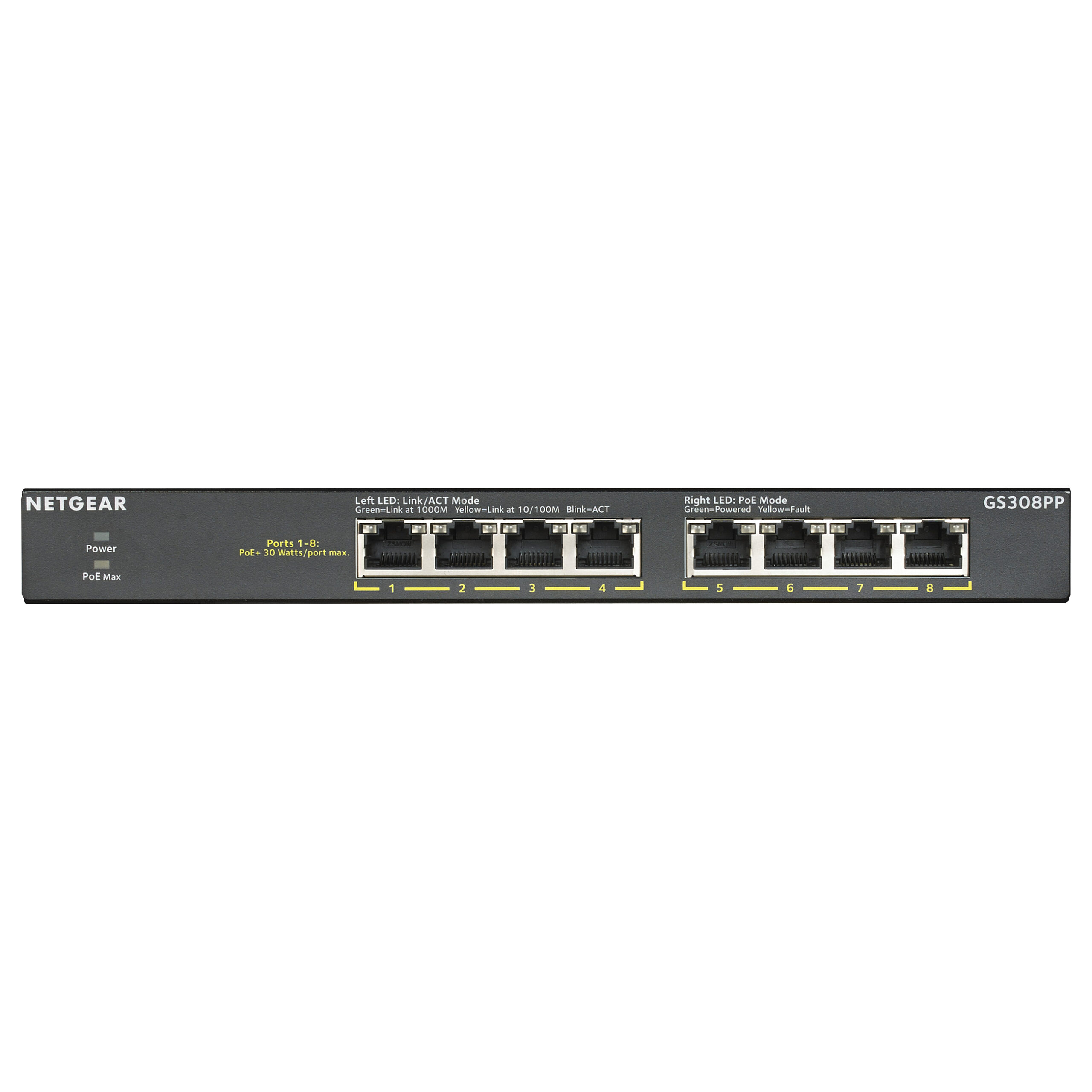 8P Netgear GS308PP RM PoE+